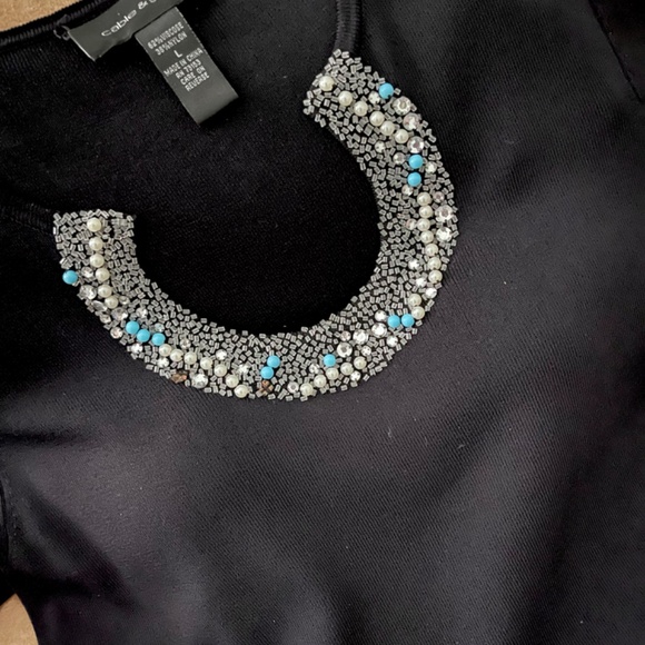 Y2K Cable and Gauge Beaded Scoop Neckline Top - Picture 5 of 12